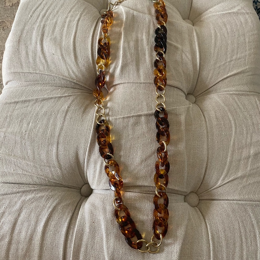 Long tortoise shell necklace